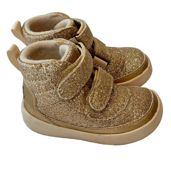 UGG Other - UGG Baby Girl's Pritchard Sparkles Sneaker sz 2/3 Gold Metallic Sneakers